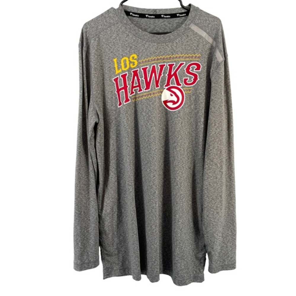Fanatics Atlanta Hawks Los Hawks Noches Ene-Be-A Long Sleeve Shirt Mens XLT Gray